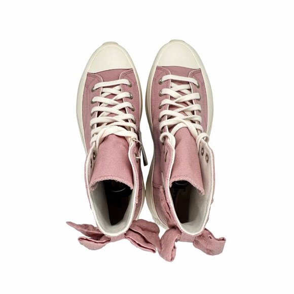 ✨Converse Women Shoes 10.5 Run Star Hike Hi Dusty Pink Embroidered Bow A09781C✨ - Picture 6 of 12